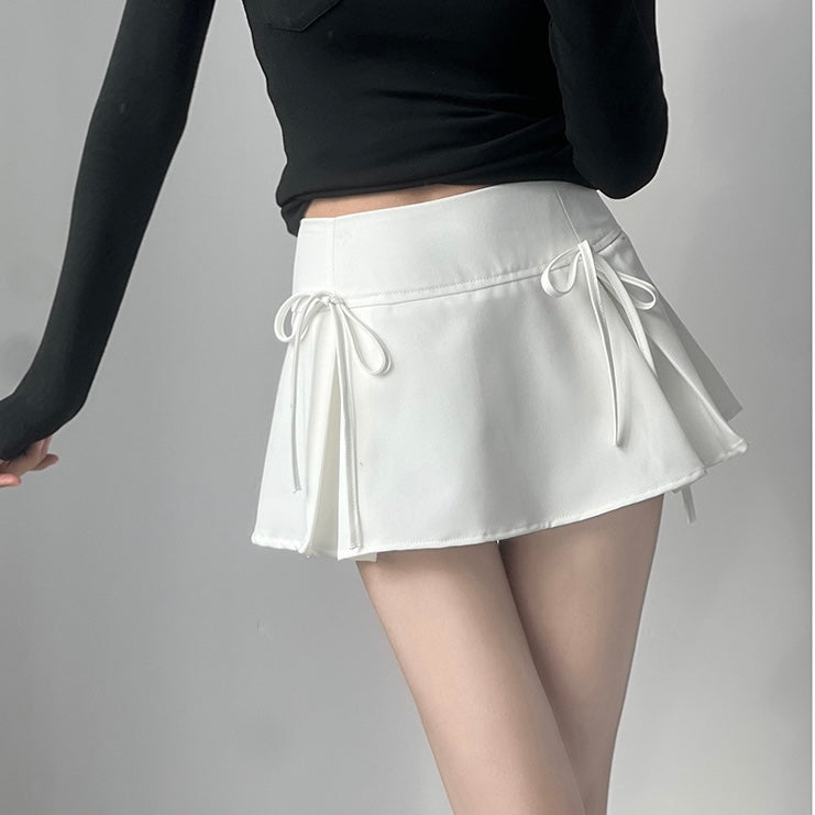リボン付き プリーツミニスカート SS-000396