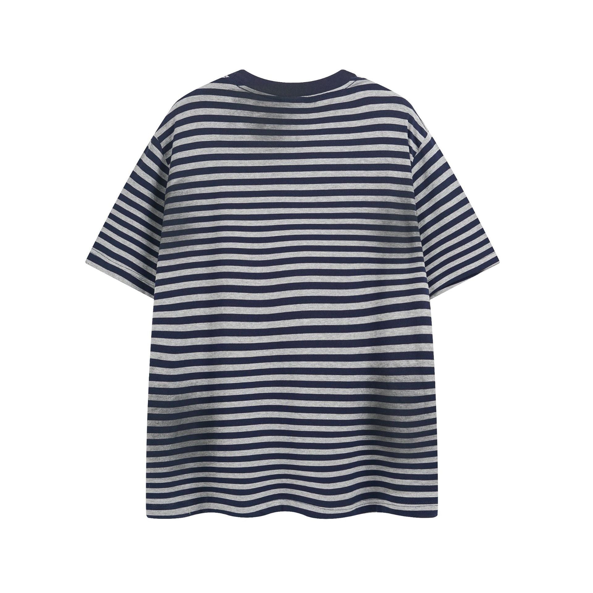 【2color】クロス柄ボーダーTシャツ|オーバーサイズ SS-000306