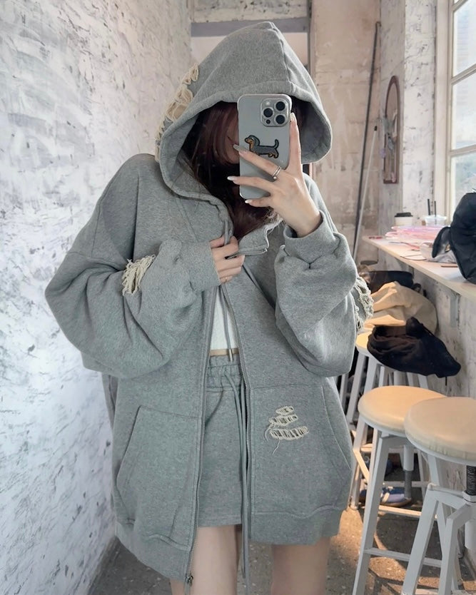 ダメージ加工スウェットセットアップSS-000665