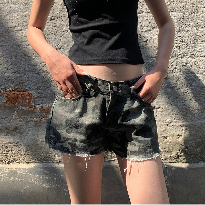 カモフラデニムショートパンツ|夏の定番アイテム SS-000270