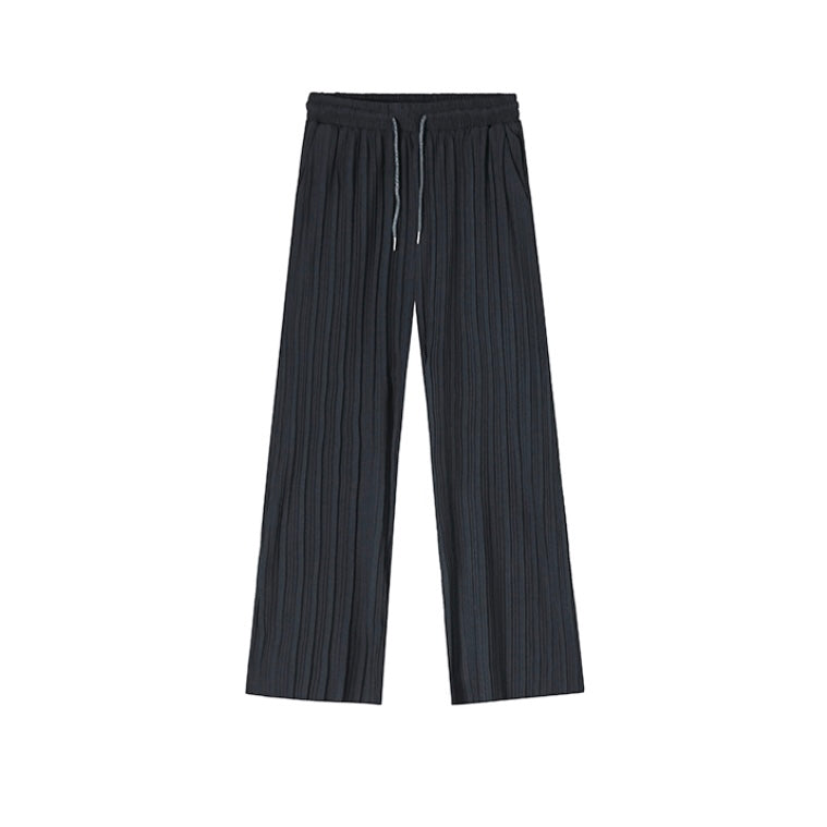 【2color】ストライプ柄 メンズリラックス プリーツパンツ SS-000167