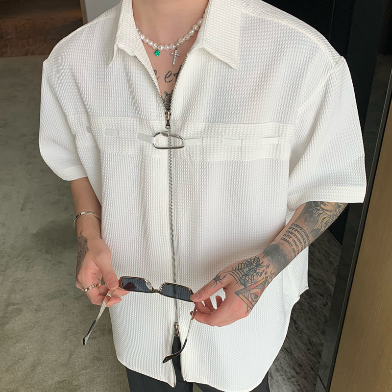 【2color】モノトーンベーシックシャツSS-000159
