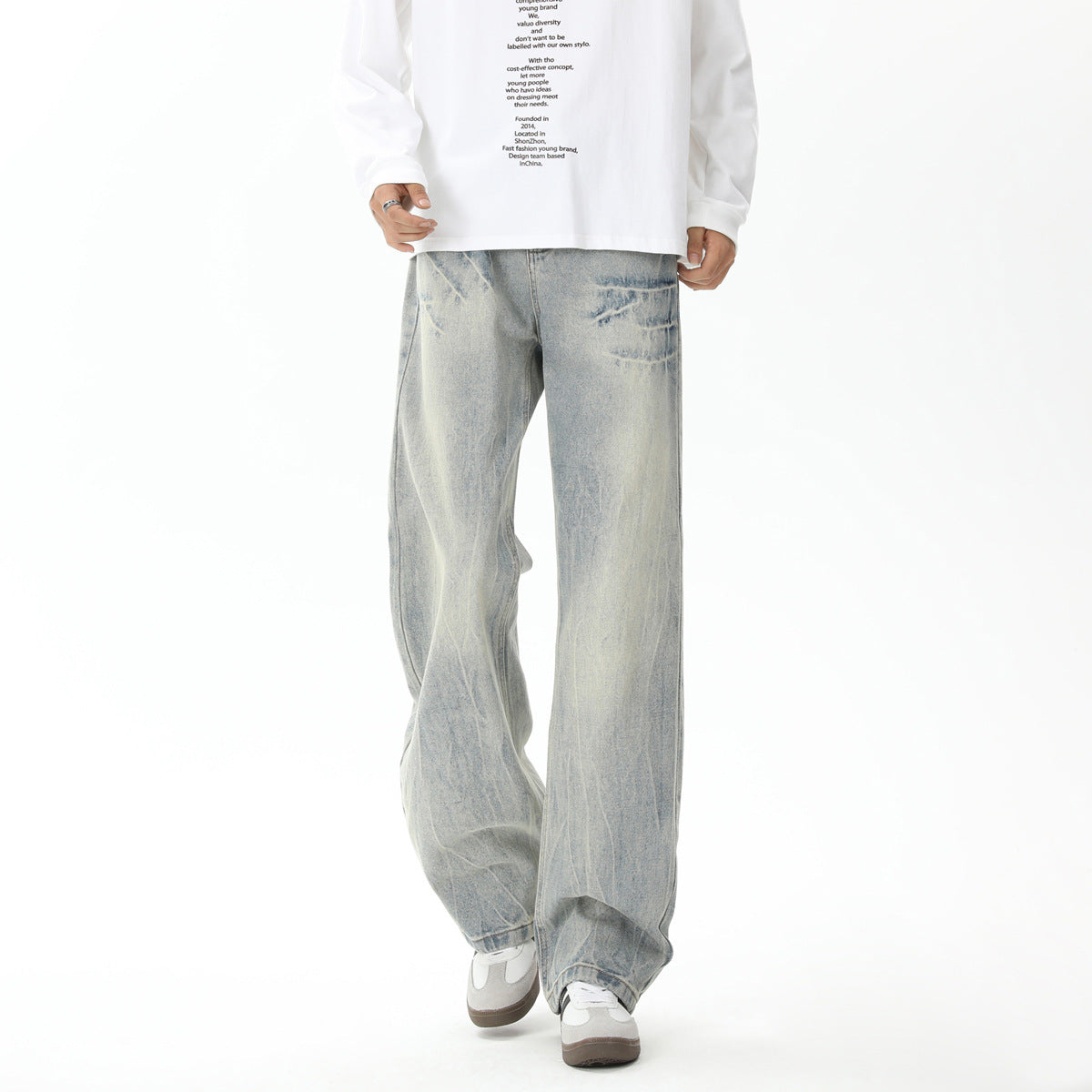 【2color】立体シルエット加工デニムパンツ SS-000166