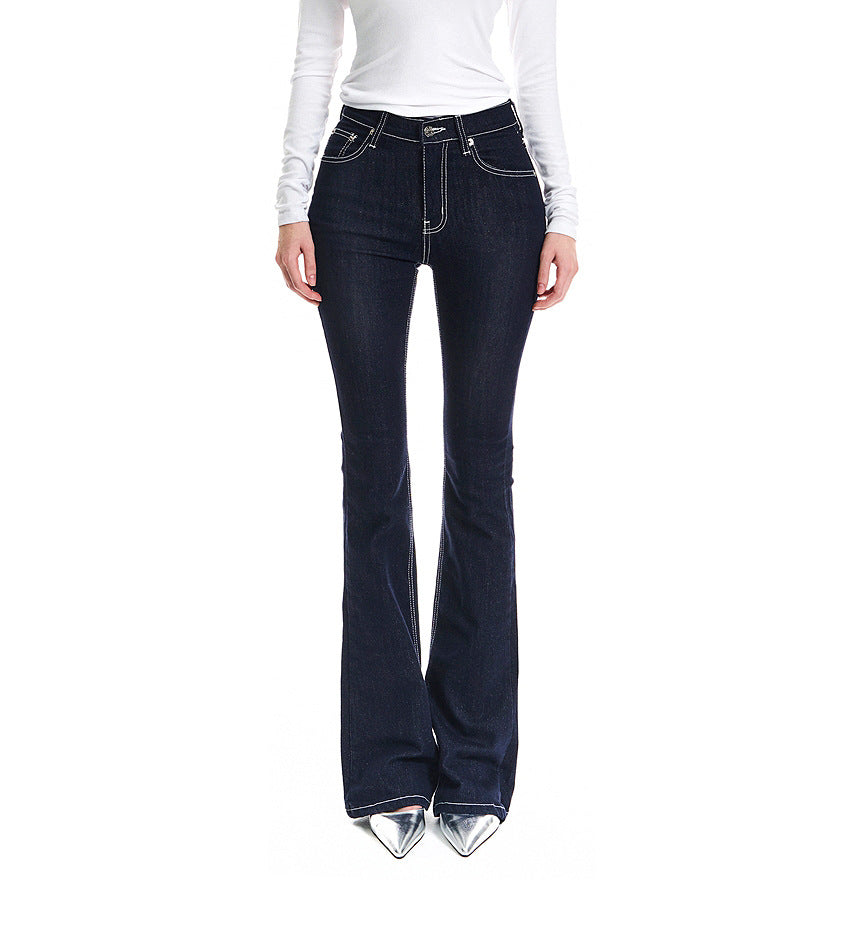 【骨盤パッド入り】MOMO DENIM スリムフレアジーンズ SS-000658