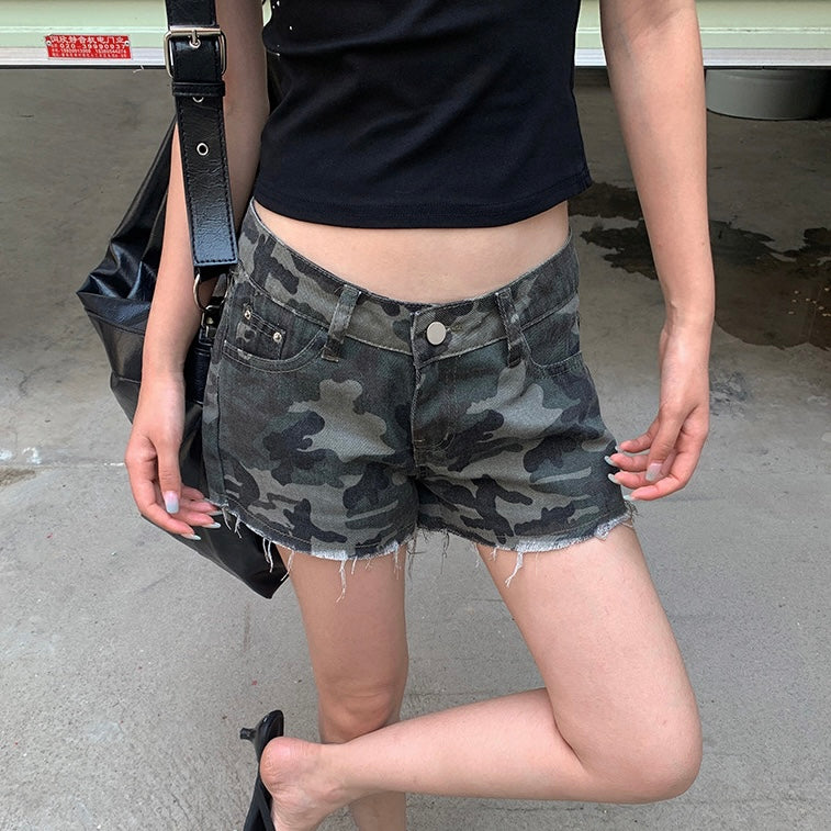 カモフラデニムショートパンツ|夏の定番アイテム SS-000270