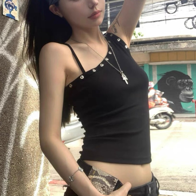 セクシー アシンメトリー ワンショルダータンクトップ SS-000351