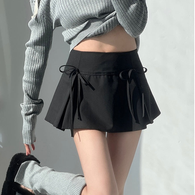 リボン付き プリーツミニスカート SS-000396