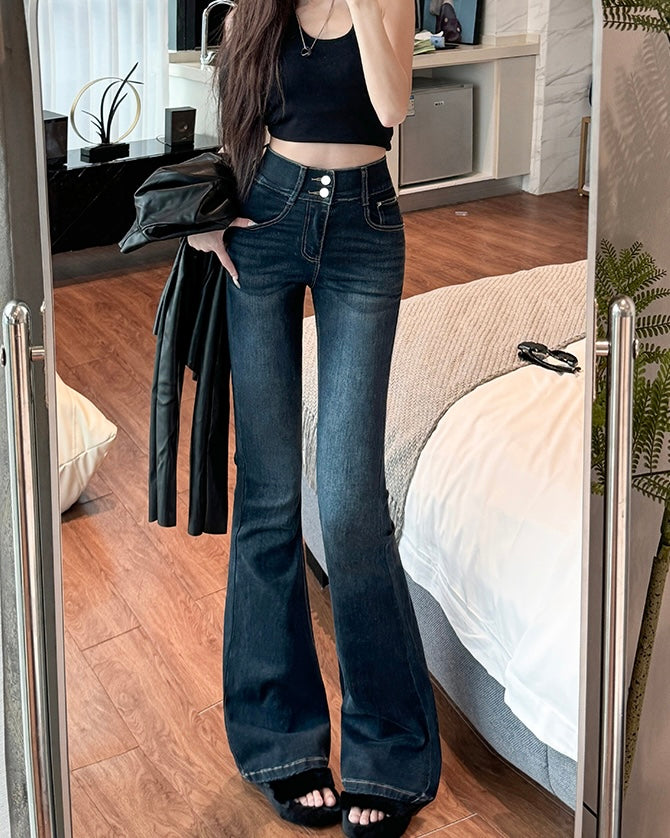 【骨盤パッド入り】MOMO DENIM フレアデニム SS-000661