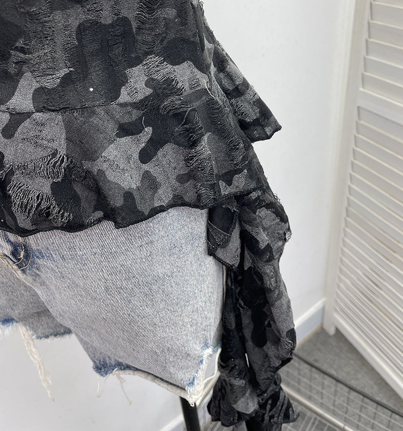 ストリート系 カモフラージュ チューブトップ SS-000357