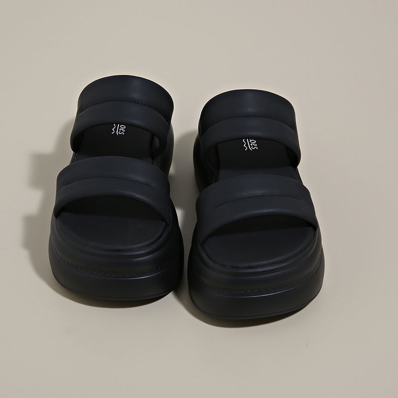 【3color】厚底ボリュームダブルベルトサンダル SS-000118