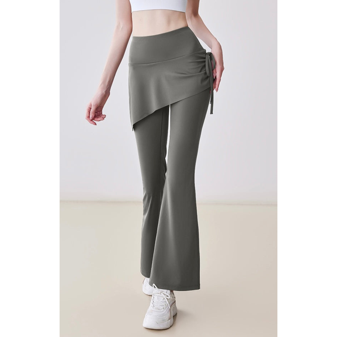 【3color】スカート風フレアパンツ 美脚ハイウエスト ヨガ韓国レギンス SS-000225