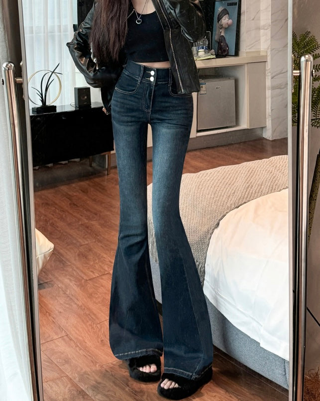 【骨盤パッド入り】MOMO DENIM フレアデニム SS-000661