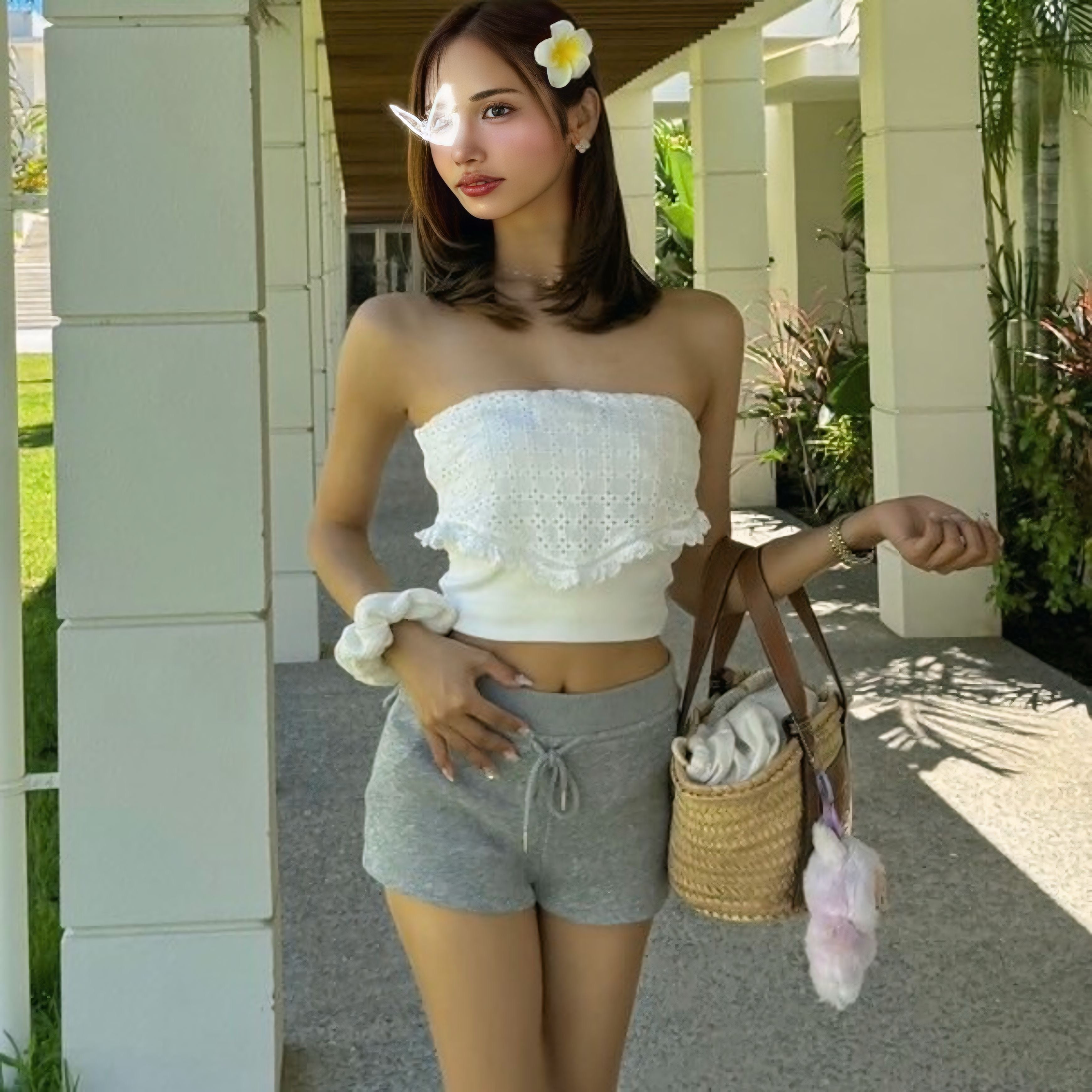 韓国風 タイトショートパンツ SS-000366