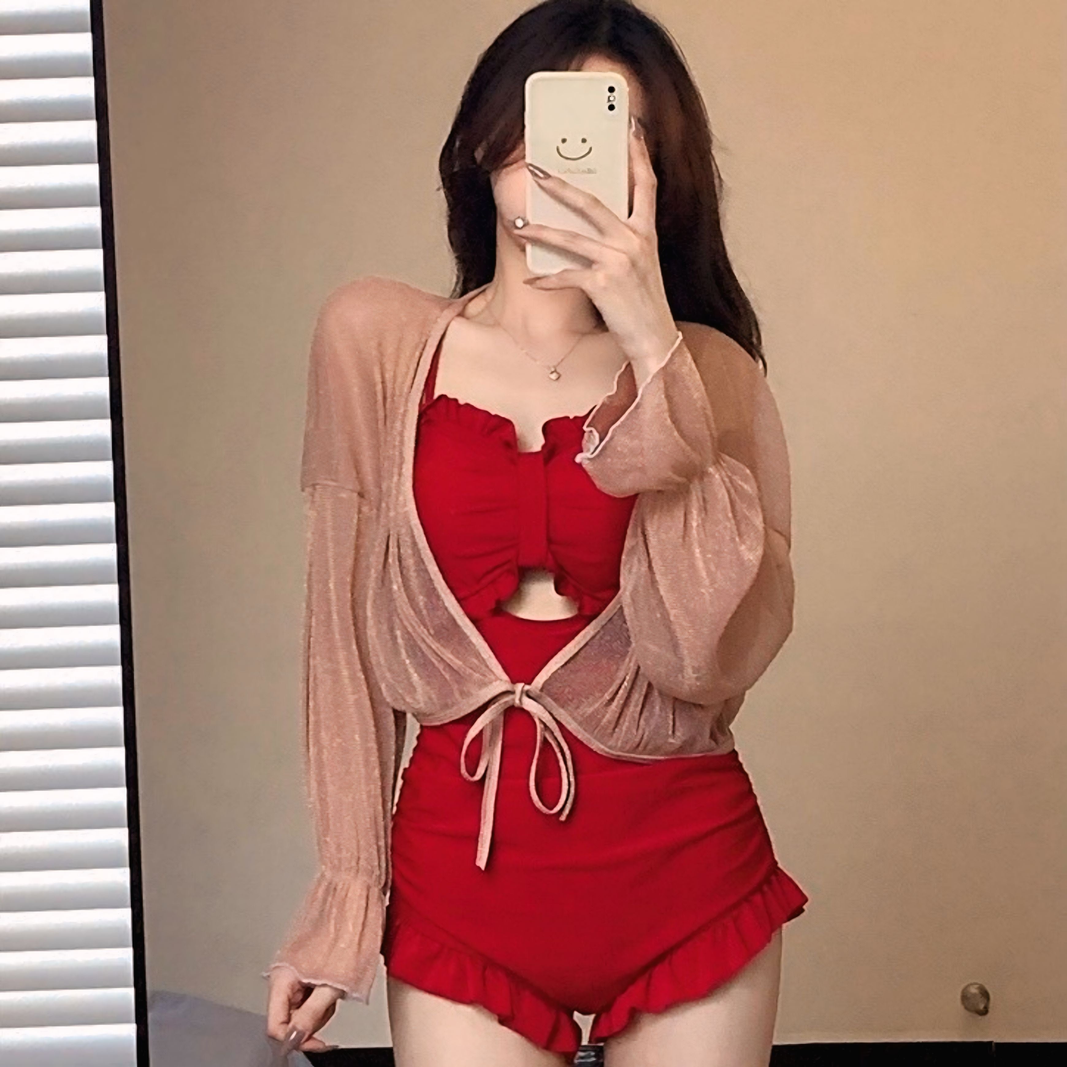 【3color】スイムドレス風ワンピース水着 SS-000087