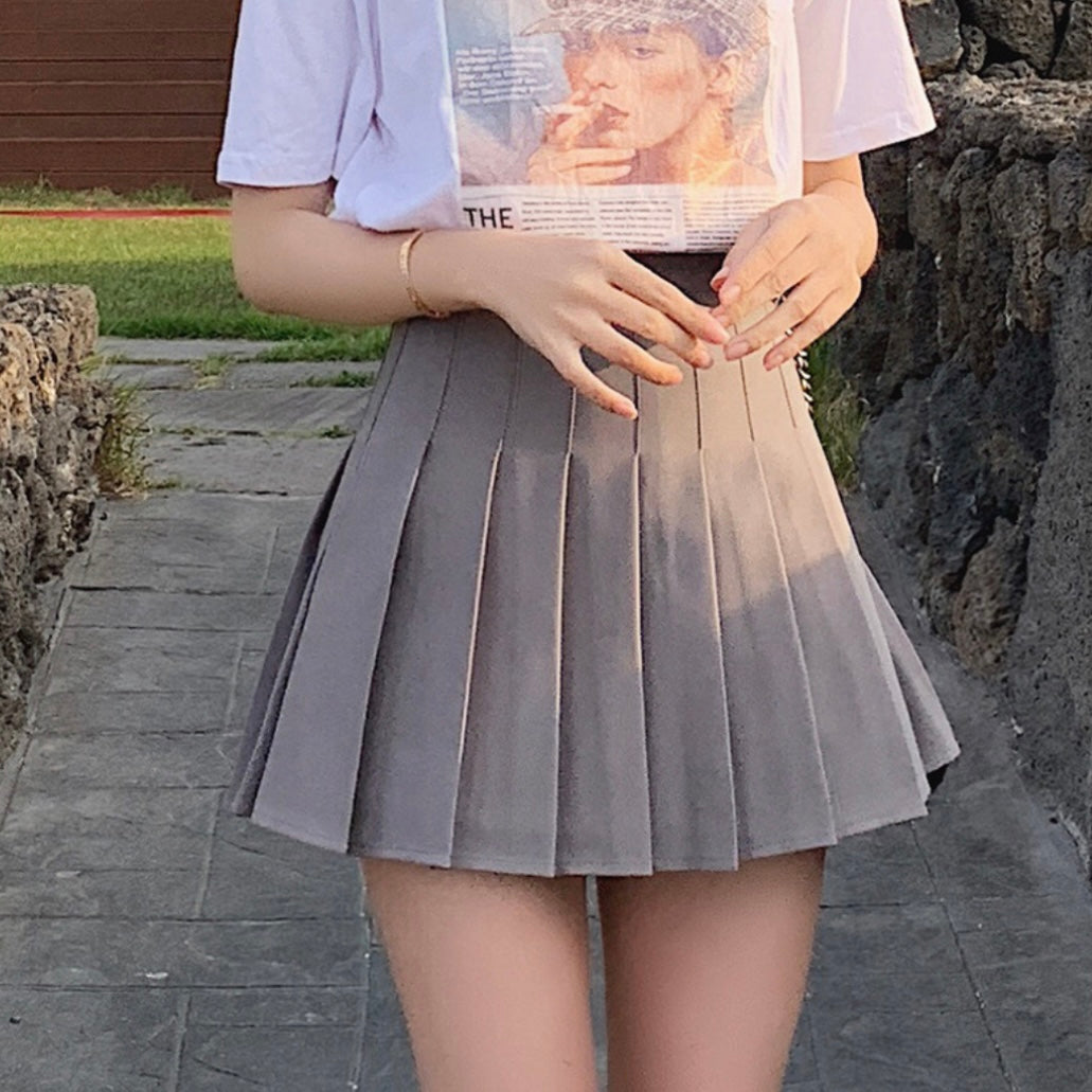 【4color】美脚見えハイウエストプリーツスカート SS-000176