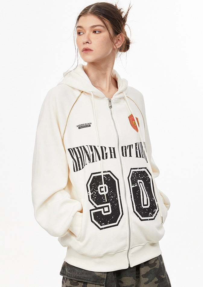 オーバーサイズ ナンバリングフーディ SS-000697