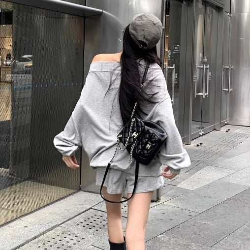 セットアップ オフショルダー スウェットSS-000587