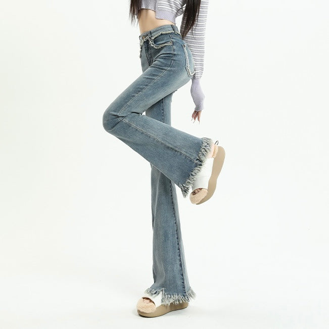 フリンジフレアデニムパンツ SS-000636