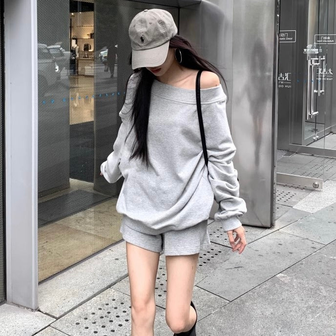 セットアップ オフショルダー スウェットSS-000587