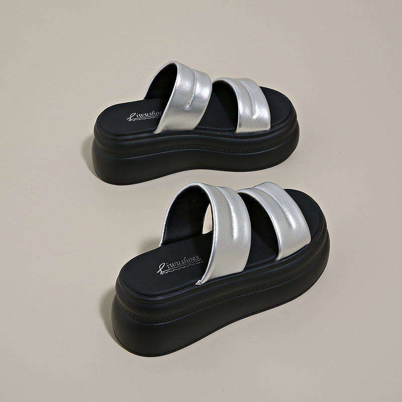 【3color】厚底ボリュームダブルベルトサンダル SS-000118