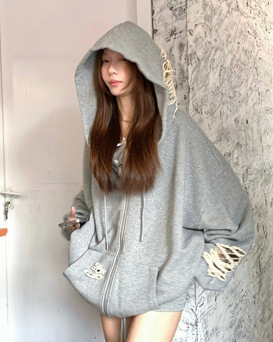 ダメージ加工スウェットセットアップSS-000665