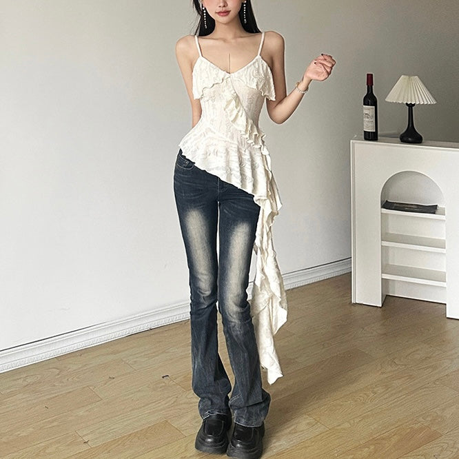 アシンメトリー フリル キャミソール SS-000389