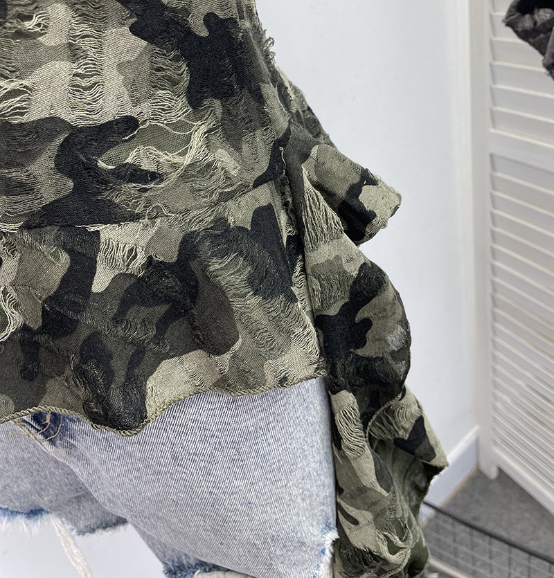 ストリート系 カモフラージュ チューブトップ SS-000357