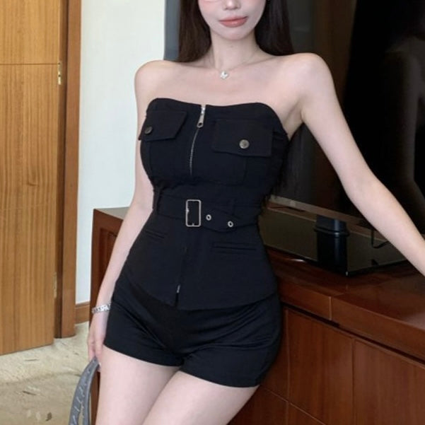 ベルト付きベアトップセットアップ SS-000518