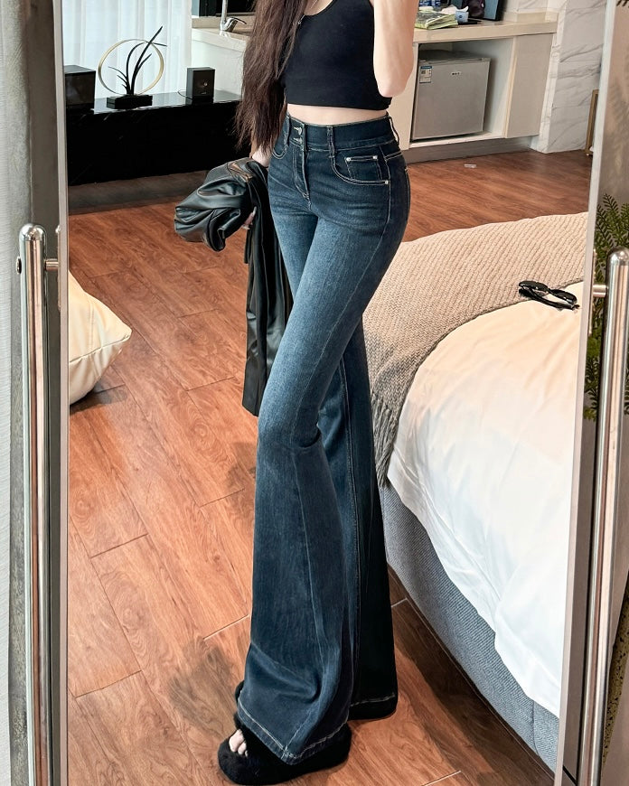 【骨盤パッド入り】MOMO DENIM フレアデニム SS-000661