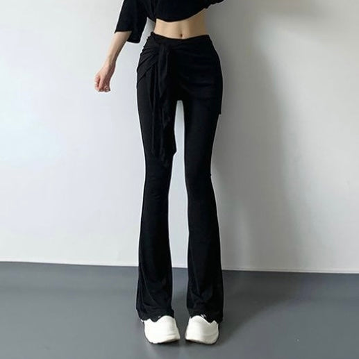 ドレープ巻きスカート風 フレアパンツ SS-000372