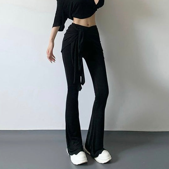 ドレープ巻きスカート風 フレアパンツ SS-000372