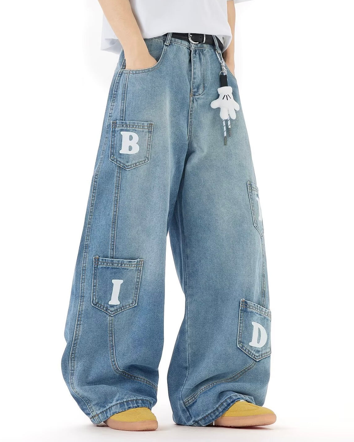 ポケットロゴワイドデニムパンツ SS-000711