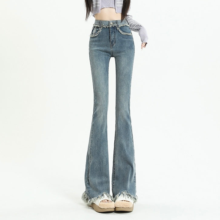 フリンジフレアデニムパンツ SS-000636