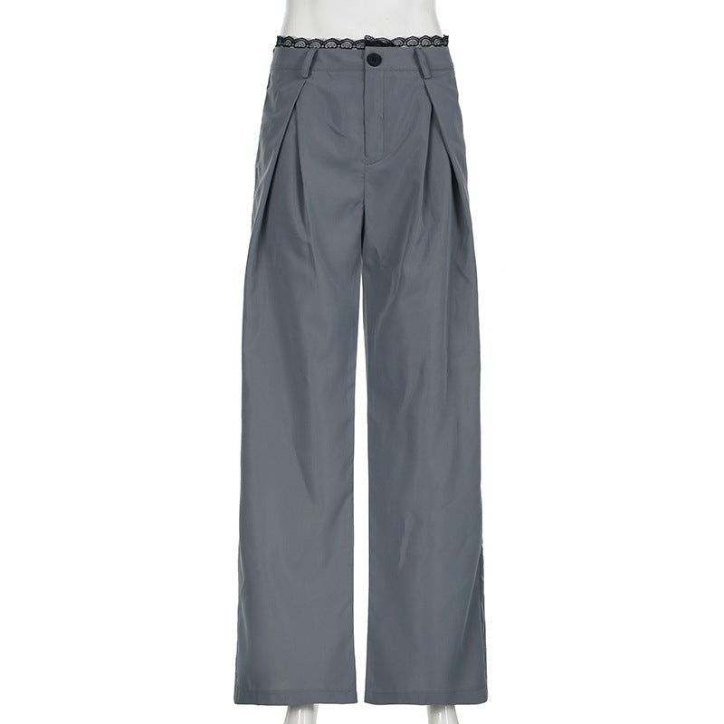 タックワイドスラックスパンツ ゆるっとお洒落な抜け感パンツ SS-000293