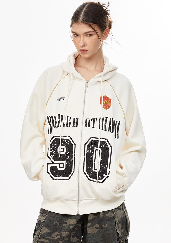 オーバーサイズ ナンバリングフーディ SS-000697