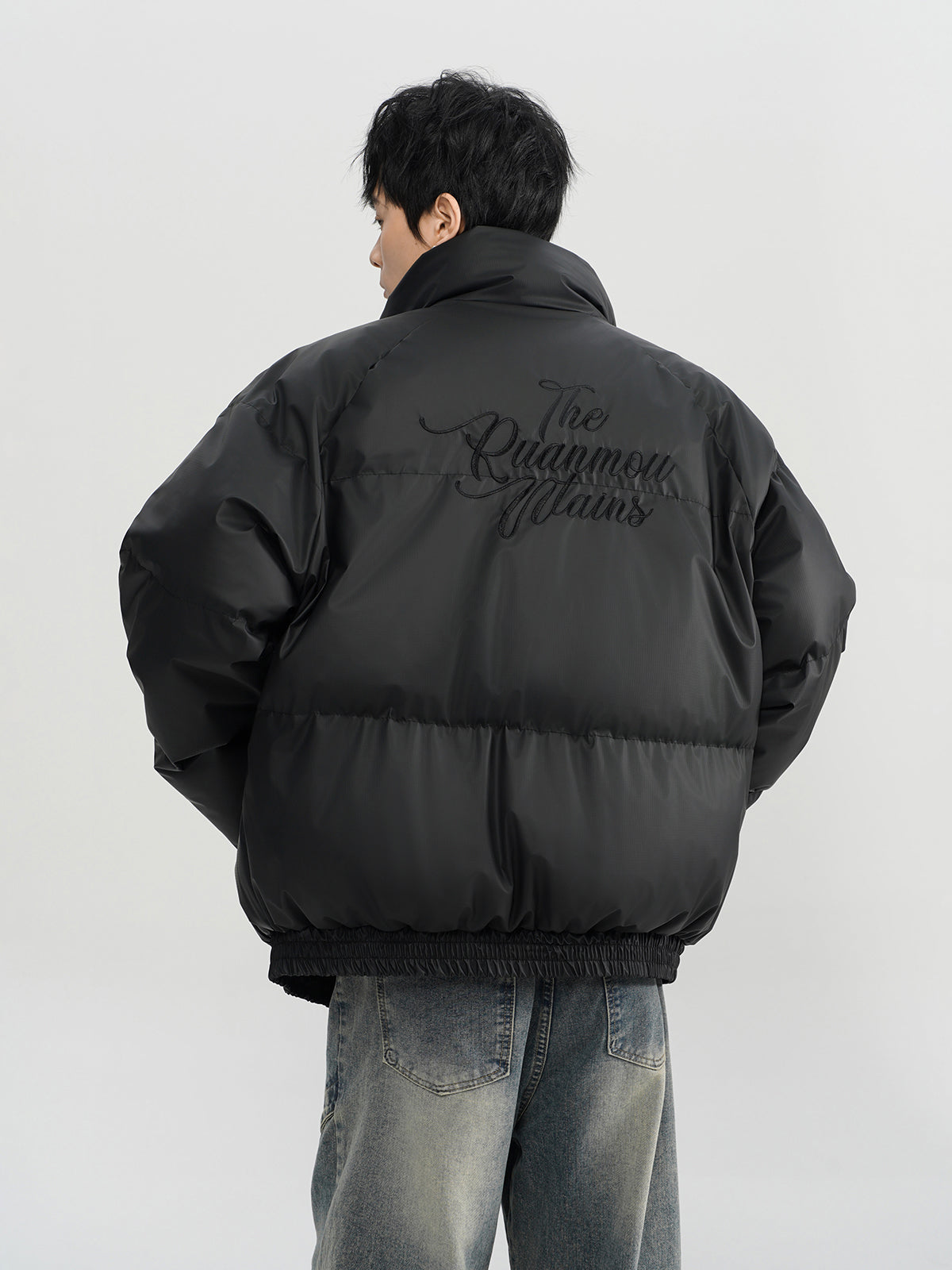   Jeans 黒 ダウンジャケット FEKETE ダウンジャケット ダウン DRAWSTRING SHORT ECO DOWN