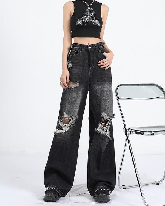 ダメージジーンズ ルーズシルエット SS-000684