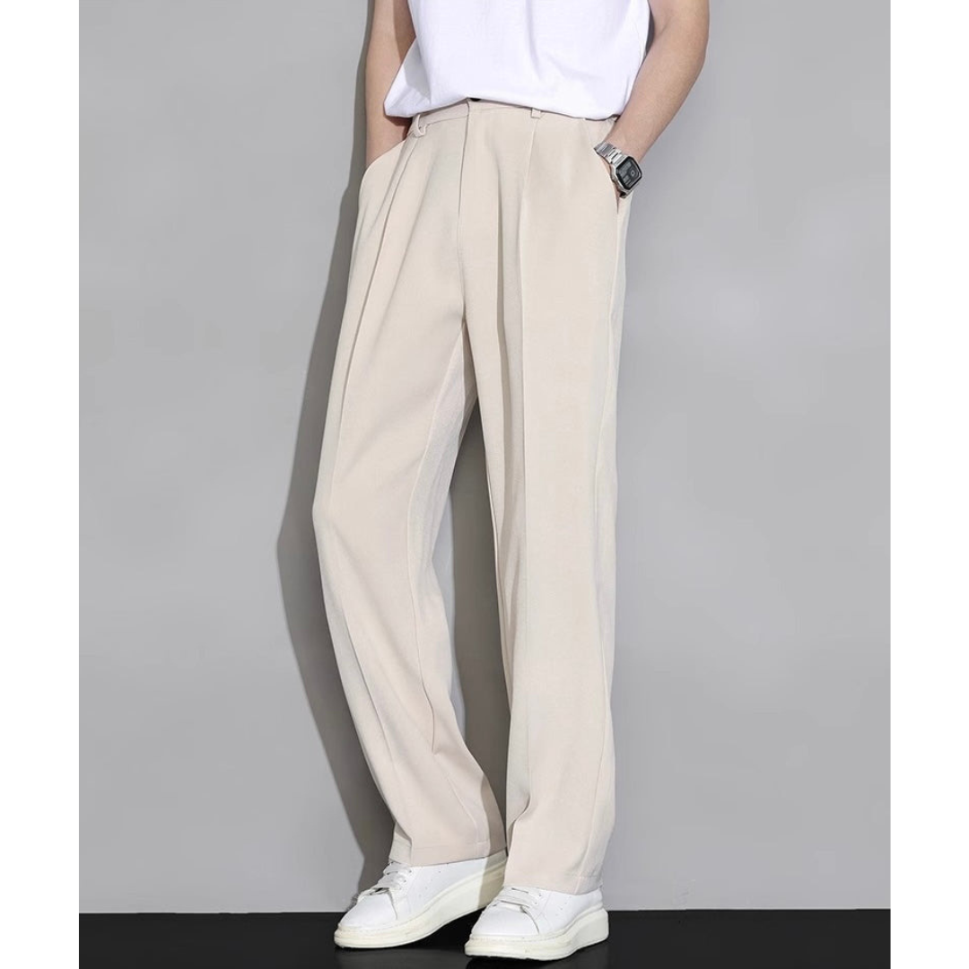 【4color】メンズ スラックス タックデザイン SS-000134