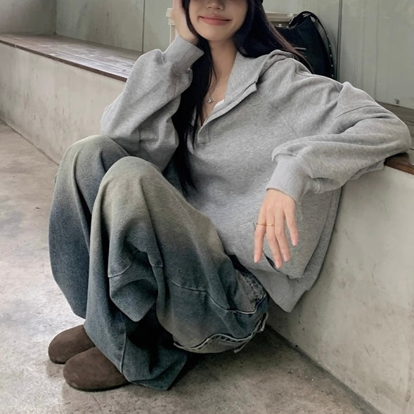 ハーフジップ スウェットプルオーバー SS-000588