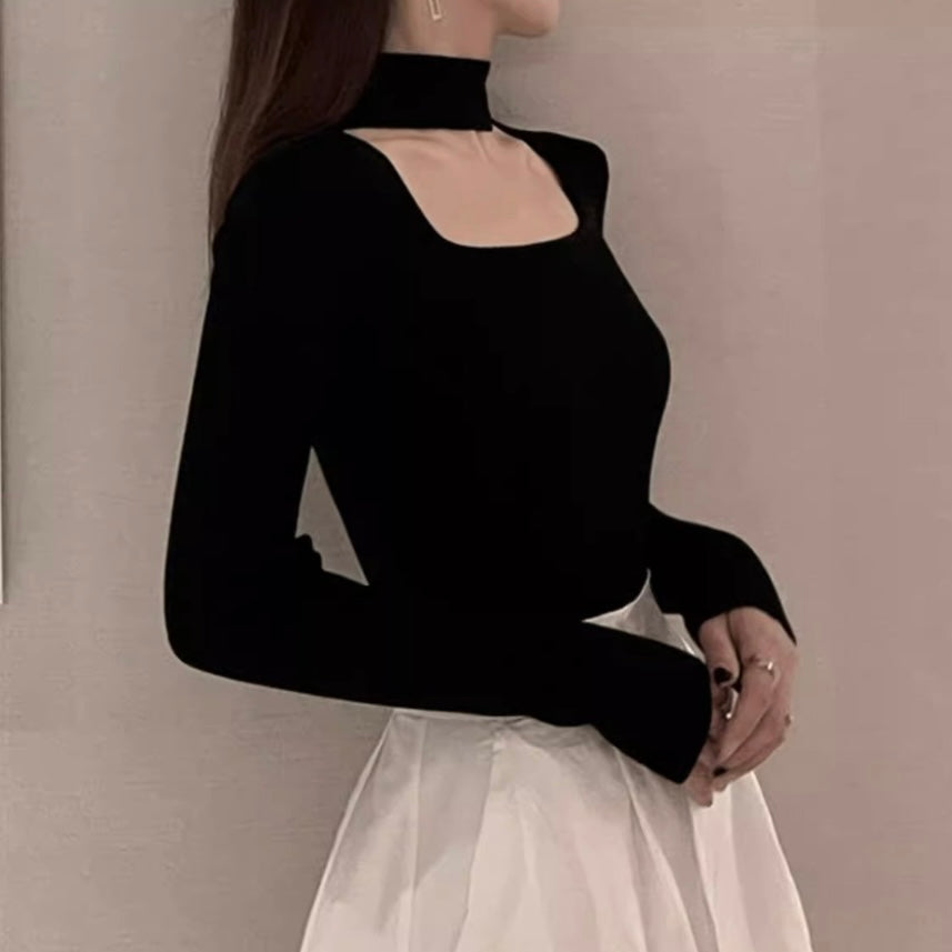 スクエアネックリブニットトップス SS-000623