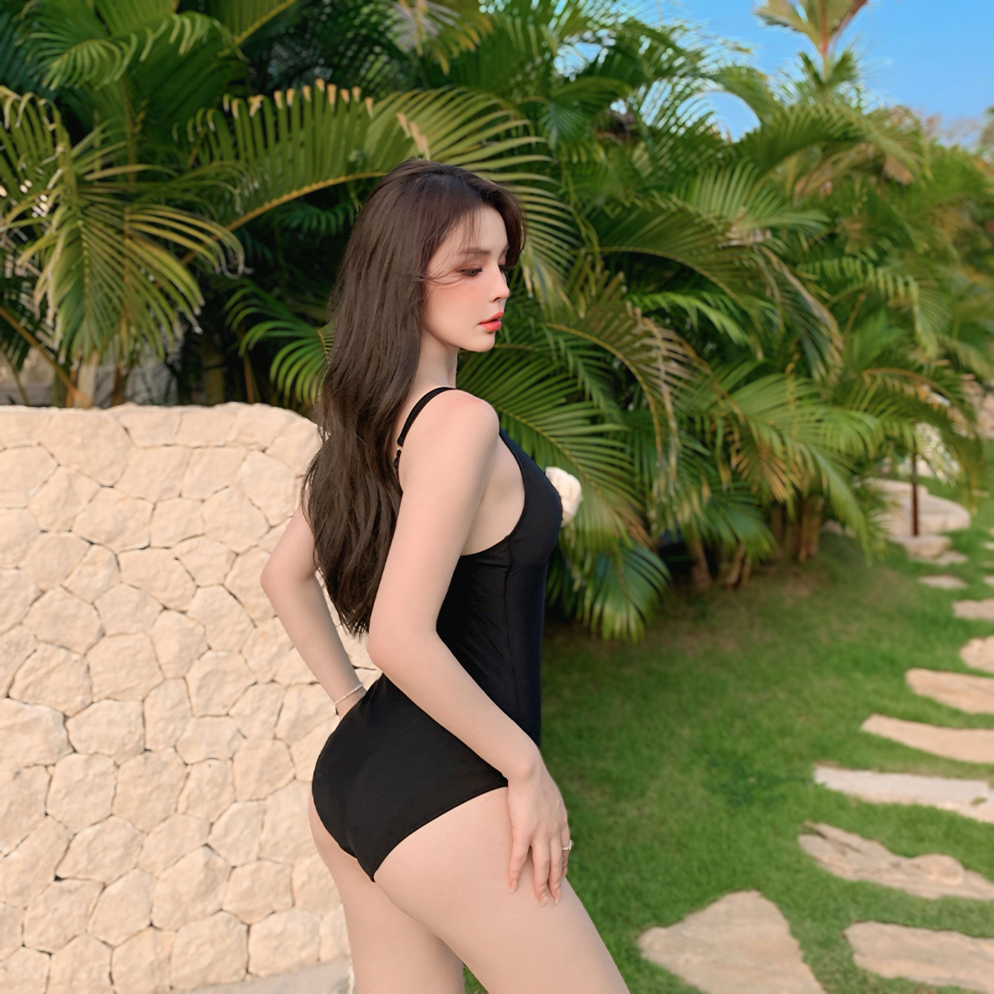 Floral Accent One-Piece Swimwear SS-000055