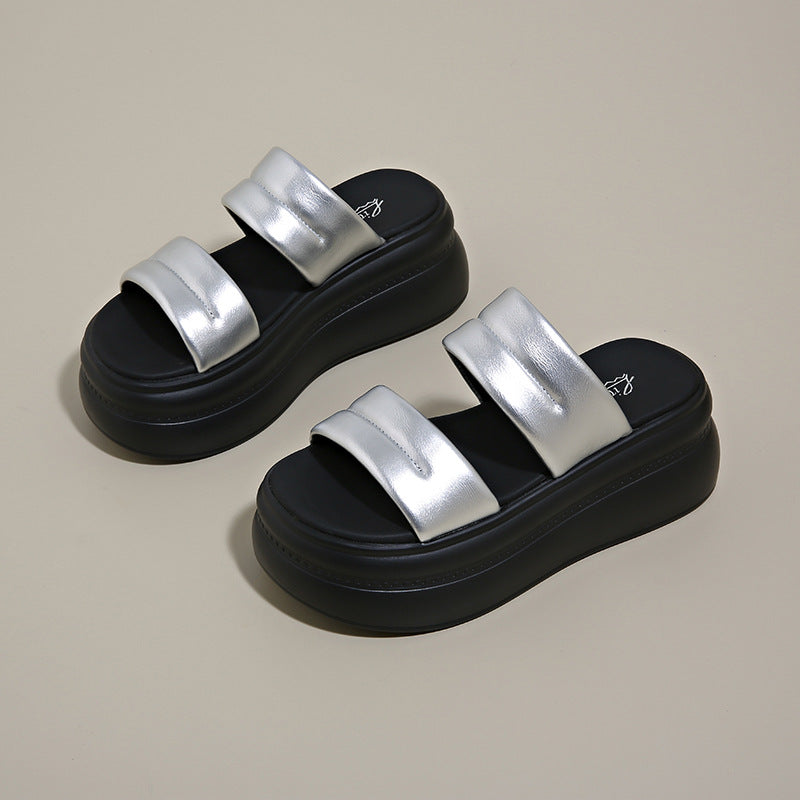【3color】厚底ボリュームダブルベルトサンダル SS-000118