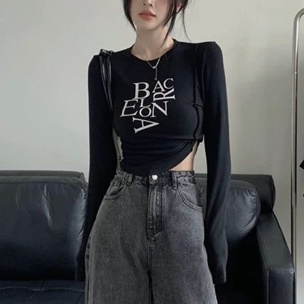 ロゴプリント入りロングTシャツ SS-000631