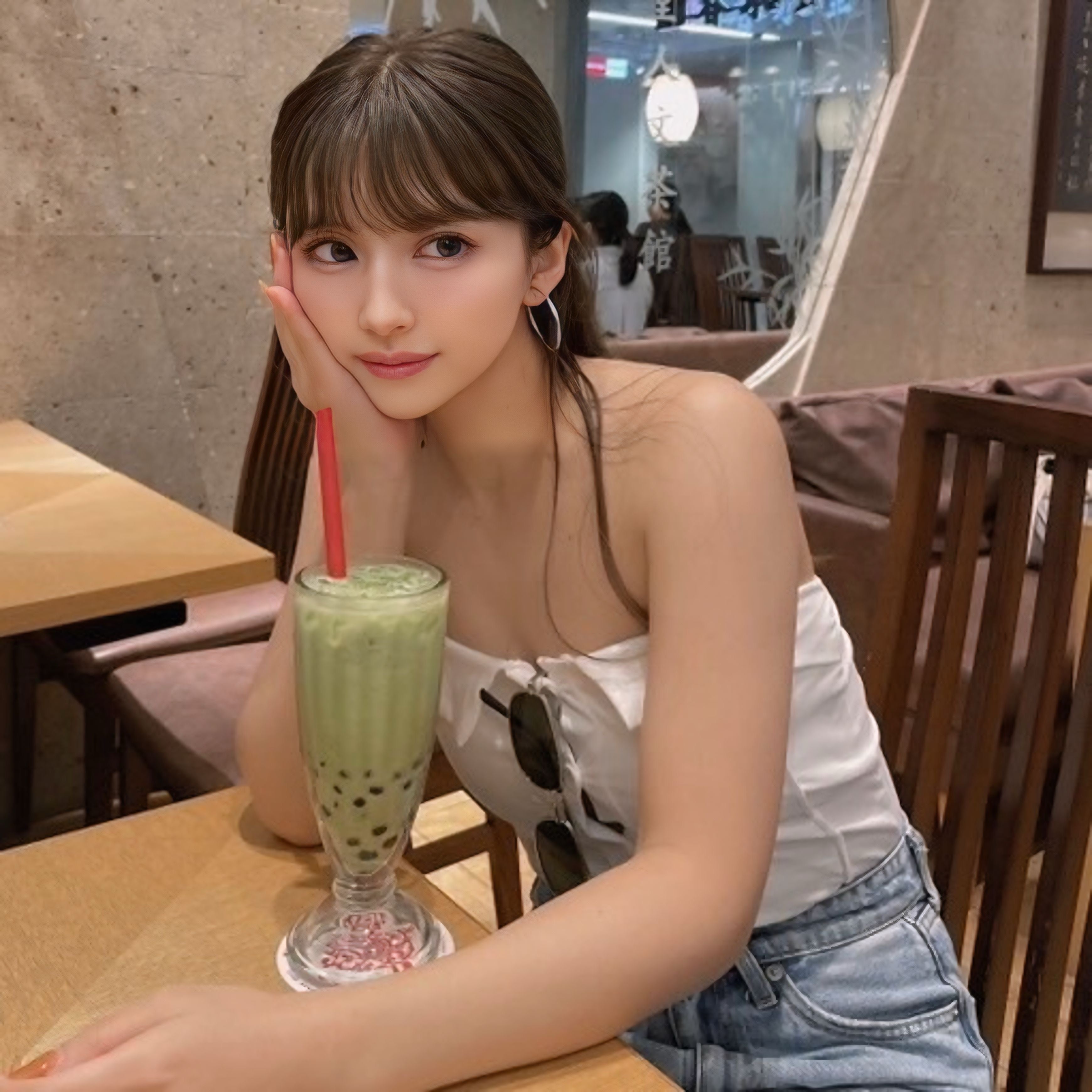 セクシー ボタンデザイン チューブトップ SS-000353