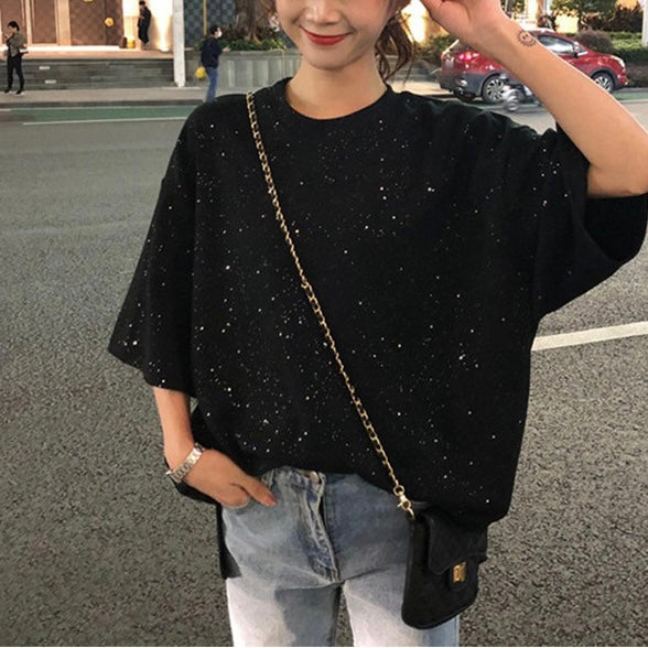 ブラック ドットデザイン Tシャツ SS-000470