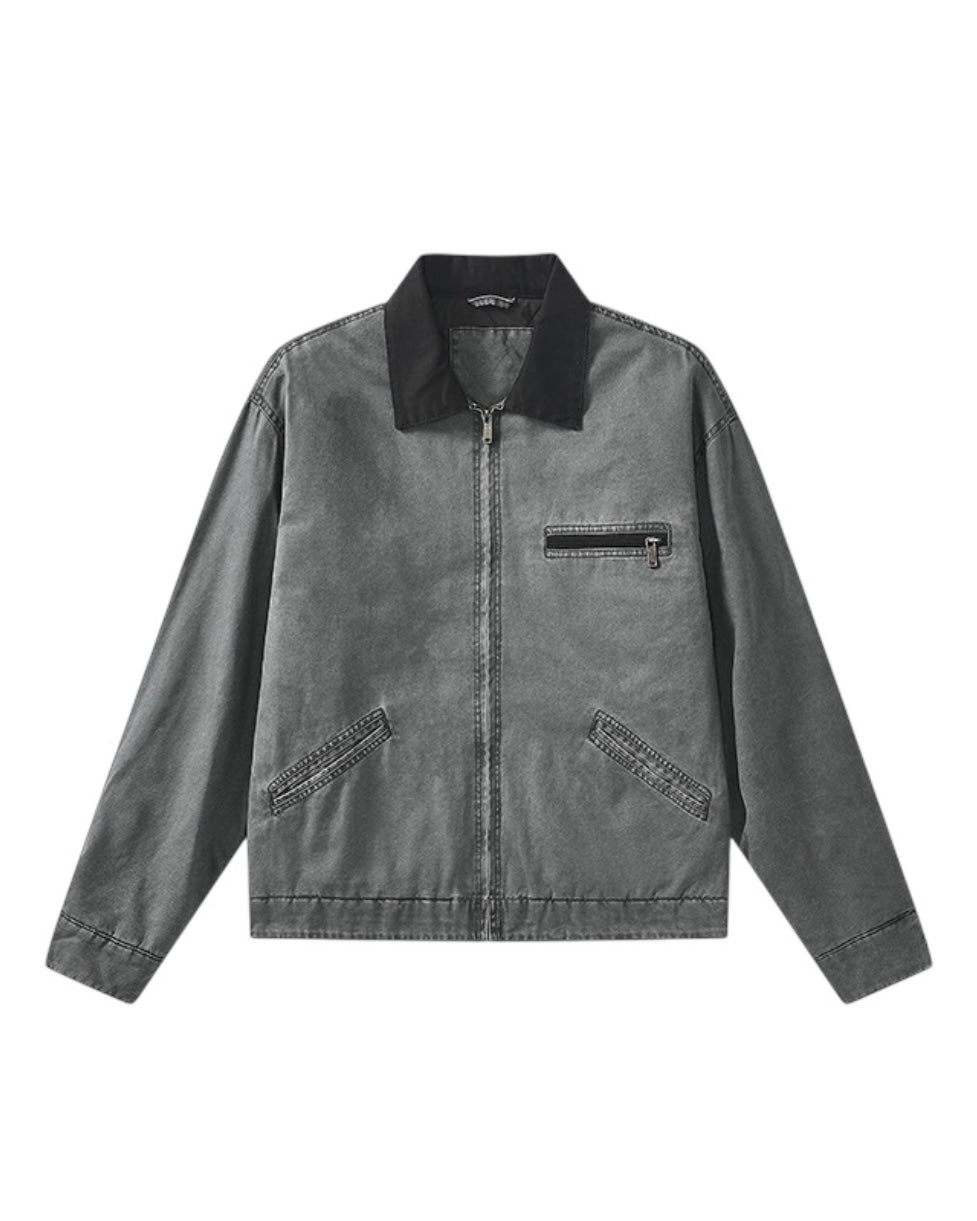 襟切り替えデニムジャケット SS-000721