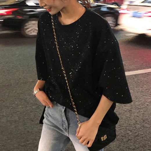 ブラック ドットデザイン Tシャツ SS-000470