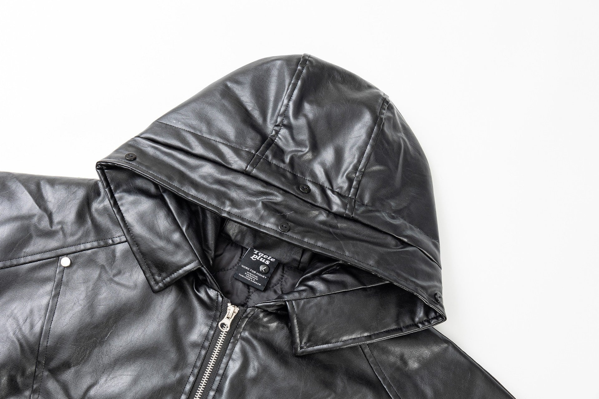 フェイクレザー ファーフードジャケット SS-000698