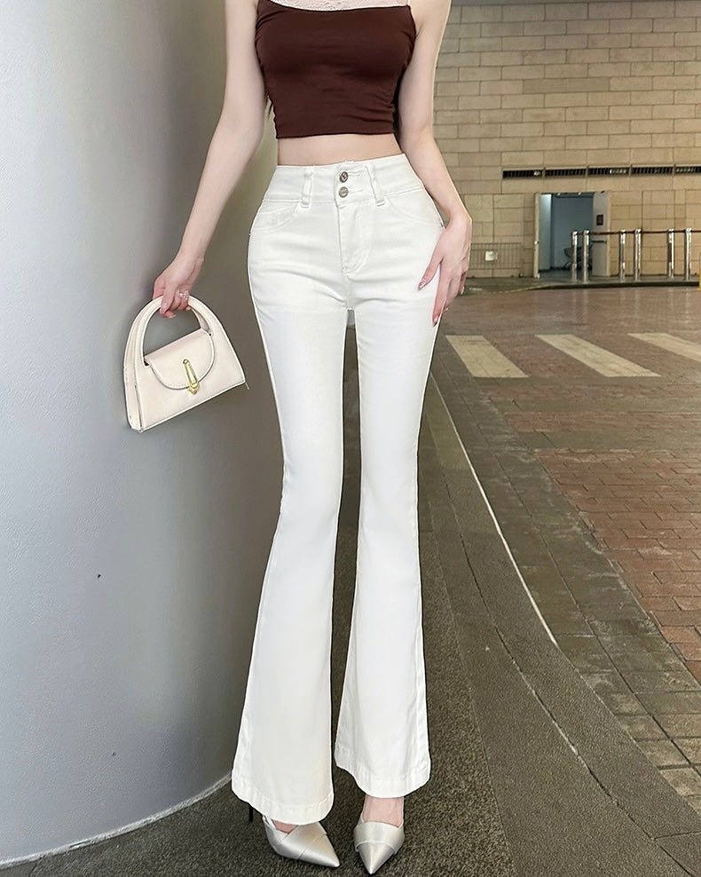 【骨盤パッド入り】MOMO DENIM フレアデニムパンツ SS-000655