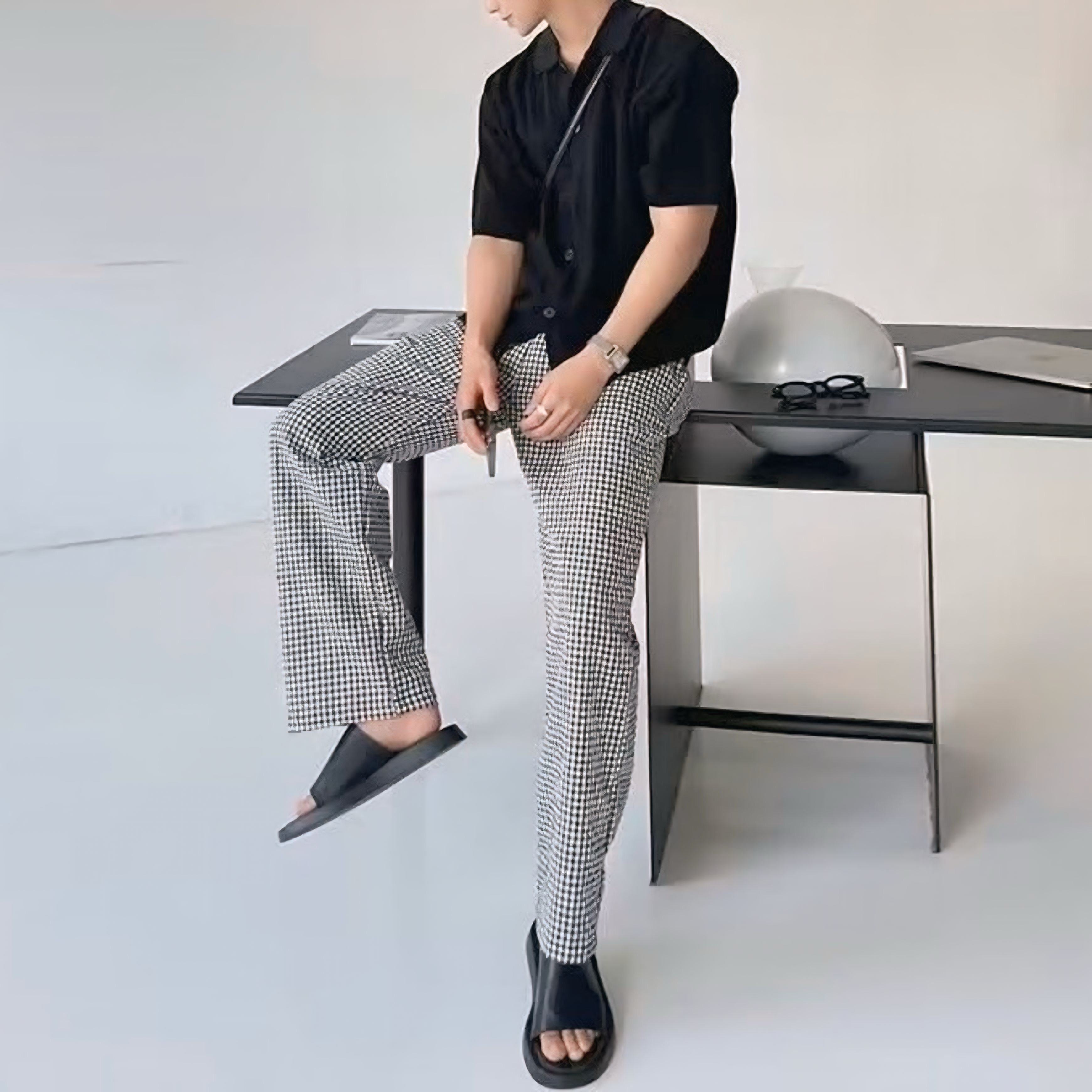 【2color】ゆったりシルエット ニットポロシャツ SS-000146